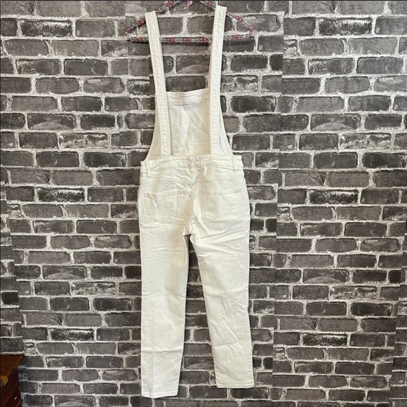 SOLD Free People jean denim overalls white - Picture 5 of 7